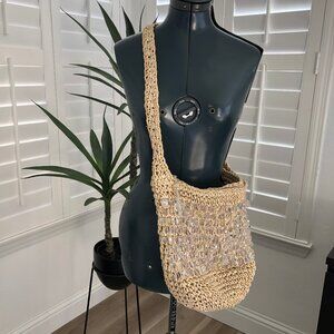 Capelli Straworld, Inc. Shoulder Tote Bag with Crystal Embellishment, Beach Bag